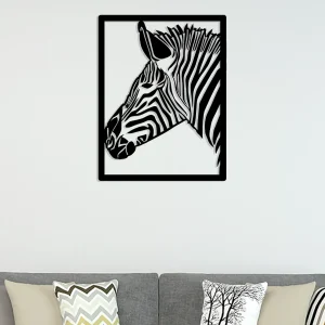 Zebra Figürlü Metal Tablo
